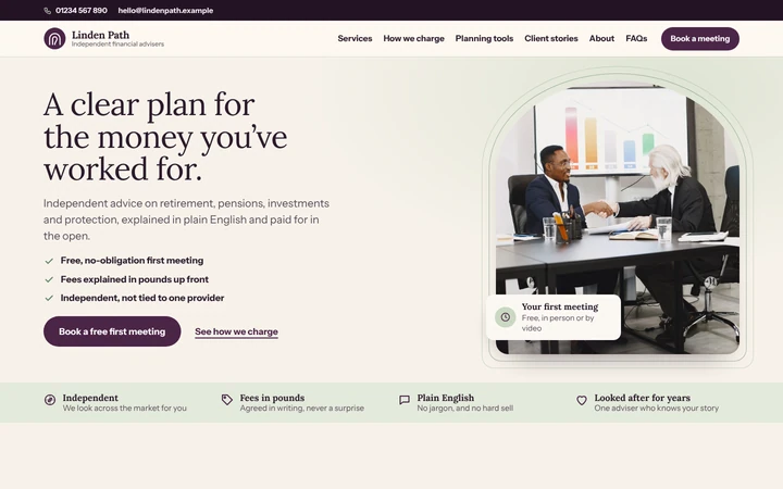 Linden Path website template