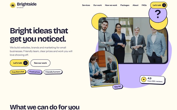 Brightside Studio website template