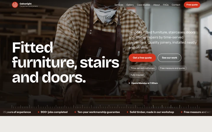 Oakwright website template