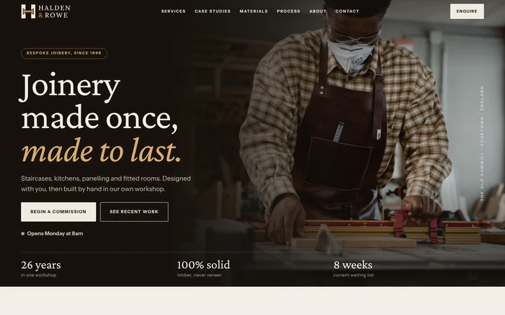 Halden & Rowe website template