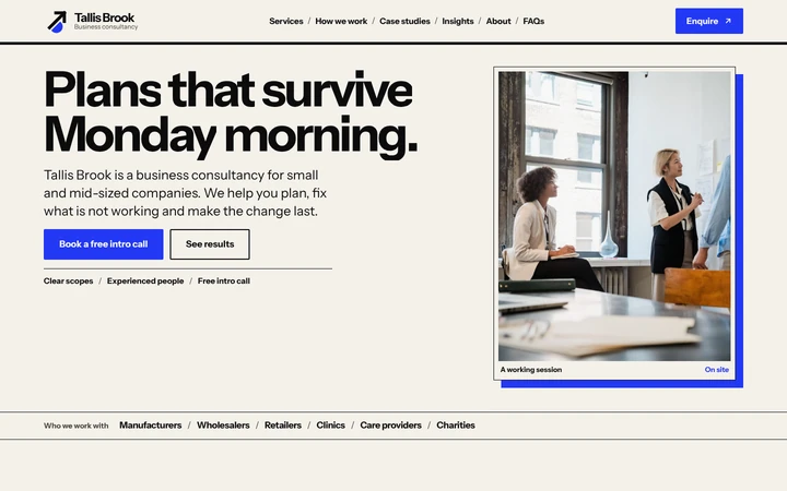 Tallis Brook website template