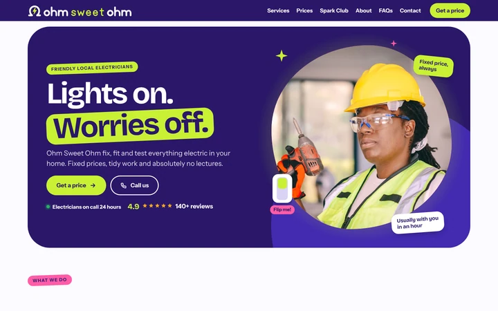 Ohm Sweet Ohm website template
