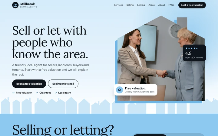 Millbrook Estate Agents website template