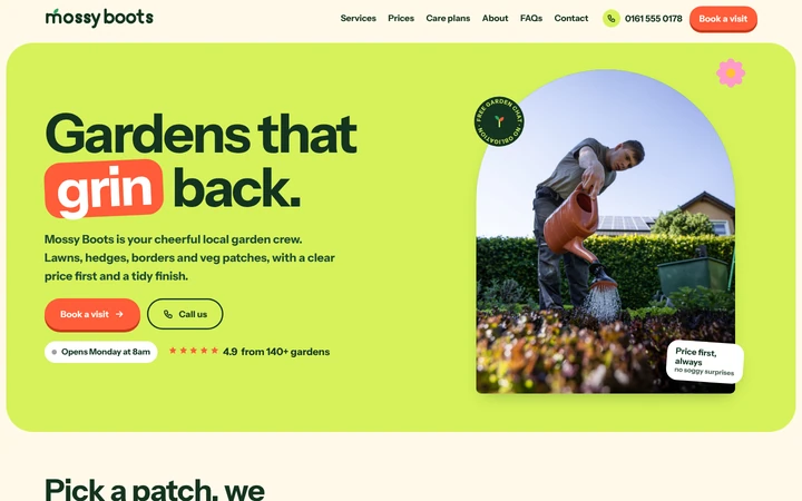 Mossy Boots website template