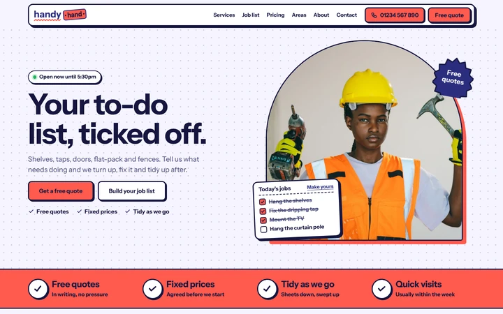 Handy Hand Handyman website template