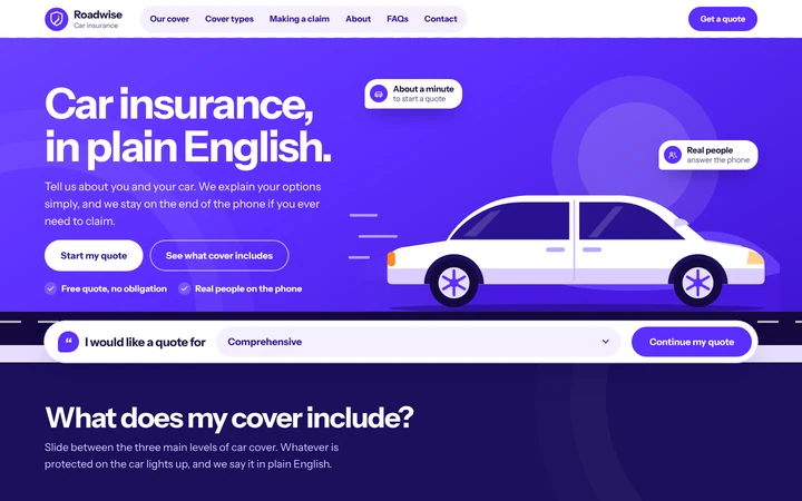 Roadwise Car Insurance website template