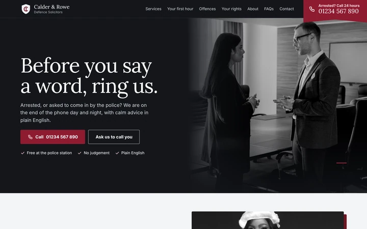 Calder & Rowe website template