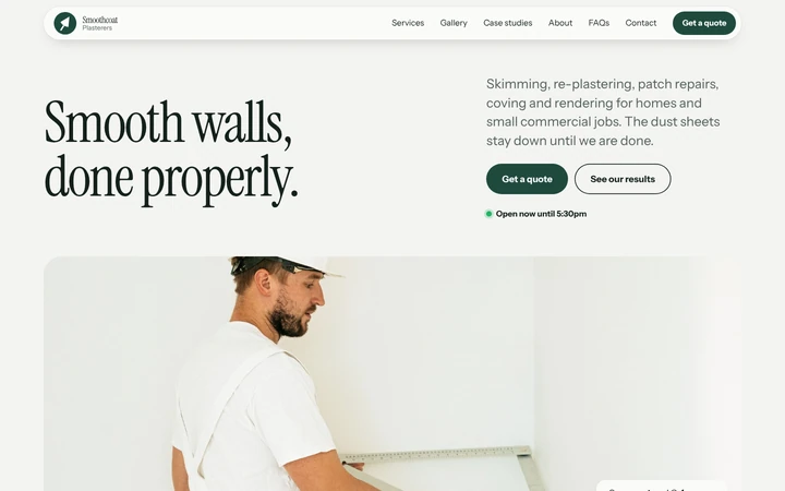 Smoothcoat Plastering website template