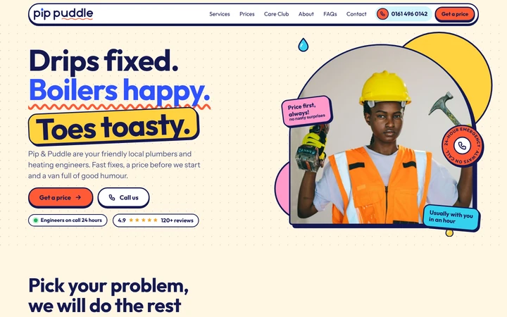 Pip & Puddle website template