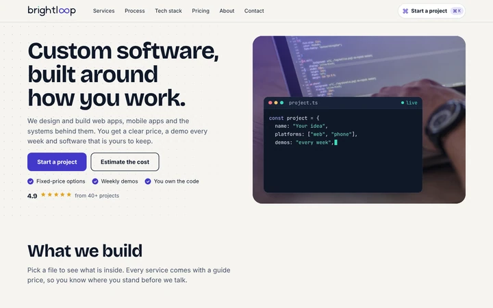Brightloop Studio website template
